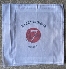 Barry Sheene signed handkerchief number 7 Motor bike racing