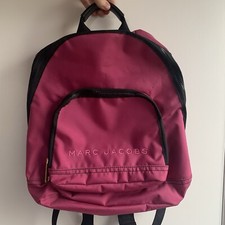 Marc Jacobs backpack NEW Nylon Pink Hydrangea Zip Black Contrast