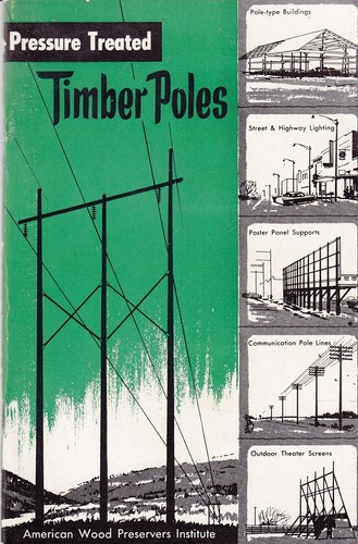 Pressure treated timber poles - treated,