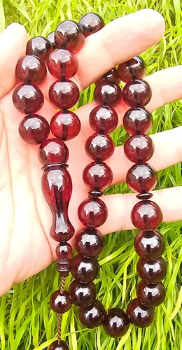 Amber bakelite islamic - amber, prayer