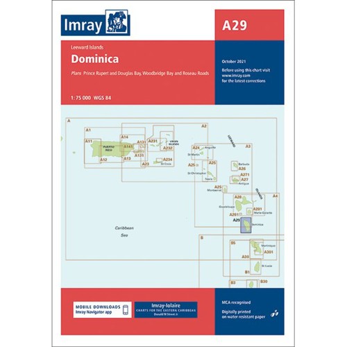 Imray chart a29 dominica - chart, |