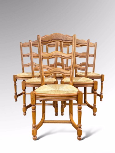 French set six - of, ladder-back