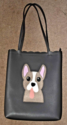 French bulldog tote - french,