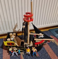 Wooden pirate ship with