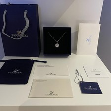 Swarovski Magic Pendant Women's Necklace - White, Rhodium Plated