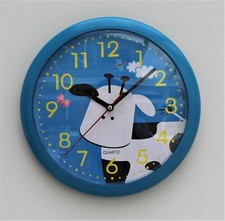 Wall Clock Childrens Kids Cow