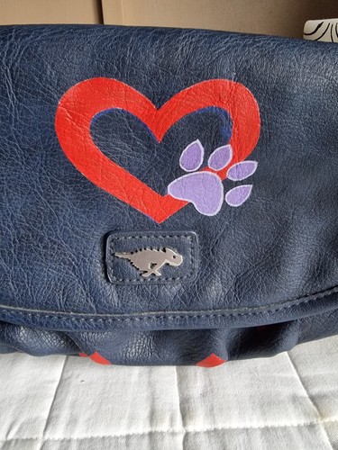 Dogs hand painted navy - hand,