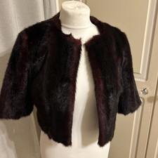 Coast Fur Bolero Shrug Purple