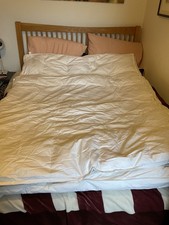 White Company duck down and feather mattress topper double with removable top 