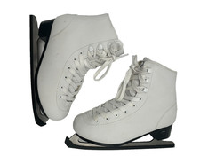 DECATHLON OXELO White Figure Ice Skates UK 4 EU 37 US W6.5 Beginner  C76 G414