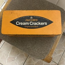 Vintage 60s Jacobs Cream Crackers Metal Tin