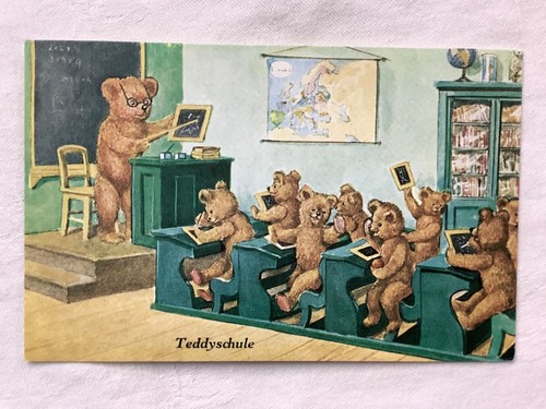 Teddyschule vintage aus - teddyschule,, der