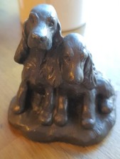 Vintage Figurine Springer Spaniels, Cold Cast Resin, Pre-loved.