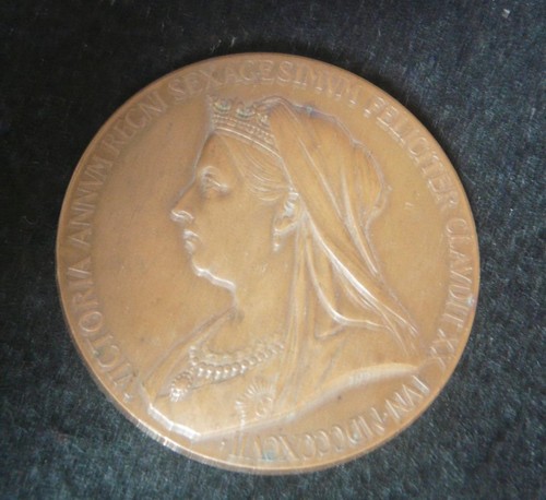 Queen victoria bronze - bronze, medal