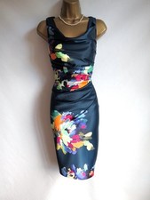 Coast navy floral wiggle pencil dress size 8 + JACKET extra