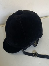 Black Velvet Charles Owen Deep Crown Show Hat Size 7 - 57 cm 