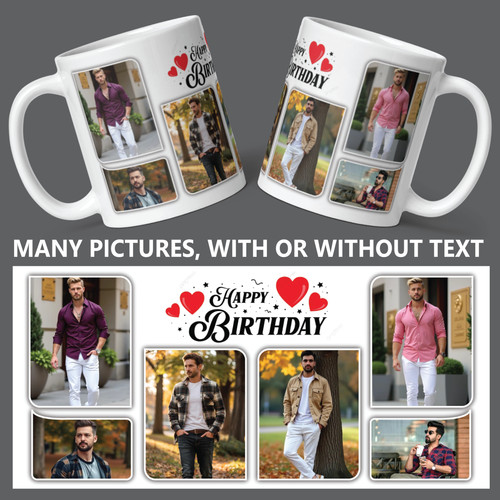 Custom personalised mug happy - custom,