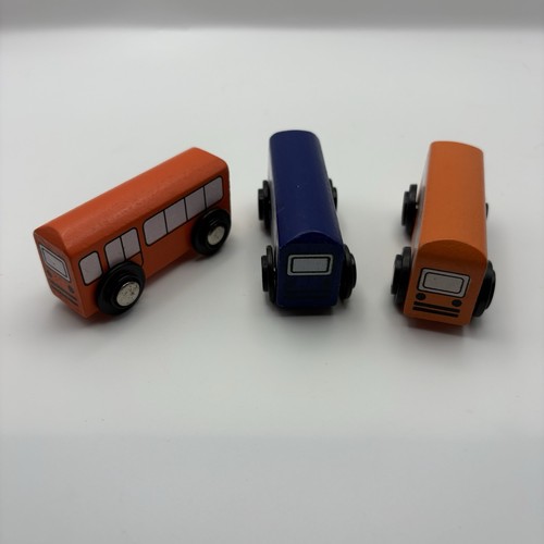 Wooden train track bus - train,