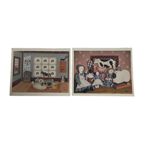 Pair american folk artist pat - folk,