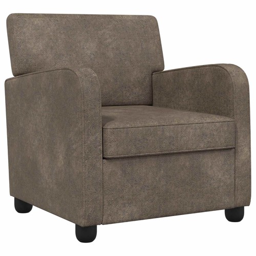 Armchair faux suede leather - faux,