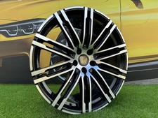 4X R20 Inch 5X130 Porsche Cayenne Turbo Style Black Polished Wheels: Fit For 911