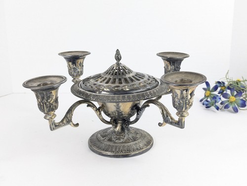 Vintage silver plate epergne - epergne, 4