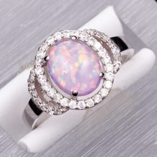 8x10 Oval Lavender Purple Fire