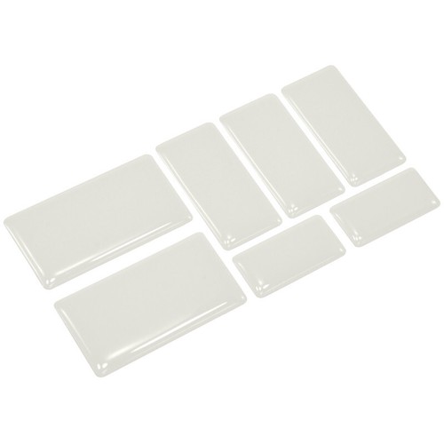 Set white square blank - of,