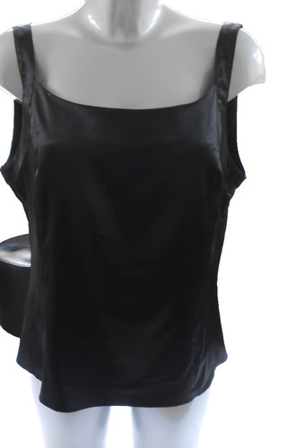 Ladies black satin blouse size - black,