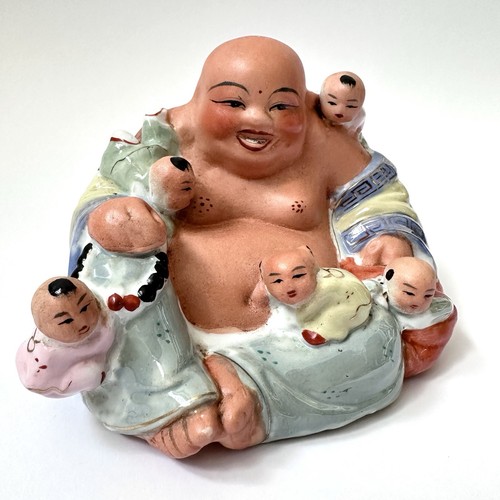 Vintage porcelain happy buddha - happy,
