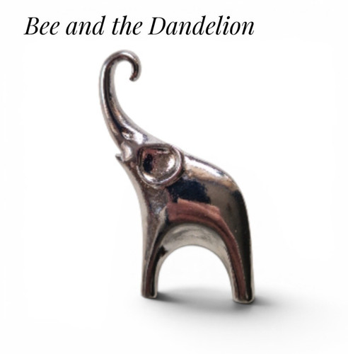 Elephant brooch silver tone - brooch,