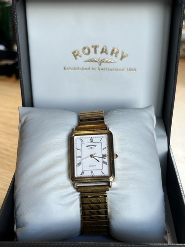 Mens rotary vintage style gold - mens,