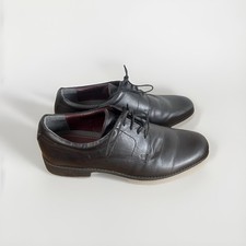 Black Leather Sole flex Shoes