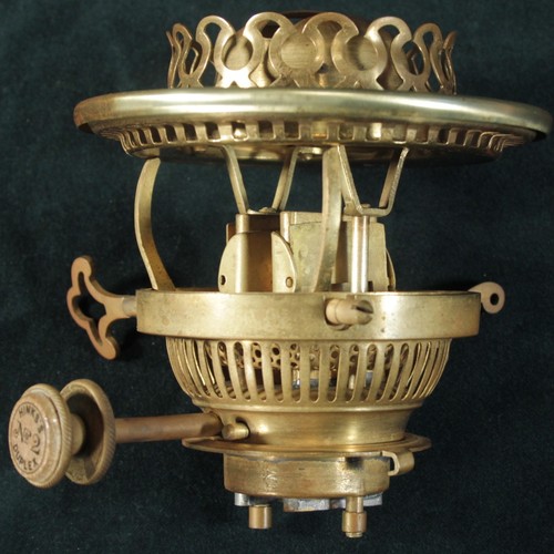 Antique hinks brass oil lamp - hinks,