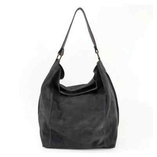 Ladies Suede Bucket Shoulder Bag with Leather Strap Hobo Bag
