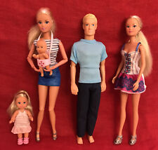 Simba Steffi Love Dolls Bundle: 2 Girls, Man, Toddler,  Baby & Carrier Harness.