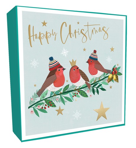 Box three festive robins - 6,