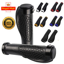 Double Lock on Handlebar Grips Mountain Bike Soft MTB Bicycle Scooter Bar End UK
