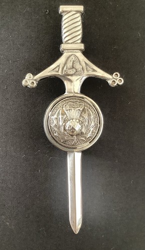 Scottish silver plate kilt - scottish, pin