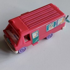 Vintage 1994 Polly Pocket Holiday Fun Camper Van + Doll & Bike Bluebird Toys