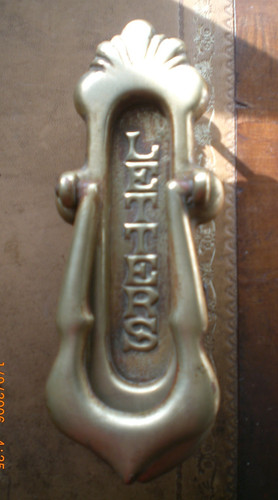 Antique solid brass upright - solid,
