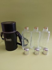 Grant's Glenfiddich Triple Flask In Leather Carry Case / Travel / Advertising