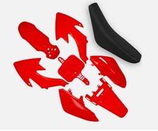 RED PLASTIC FAIRING SET WITH