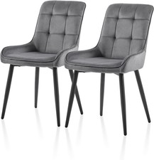 Dining chairs set grey - 2,