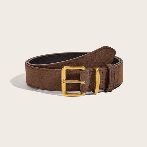 Trendy suede leather wide - wide, belt