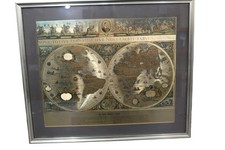 Gold Foil Blaeu Map Of The