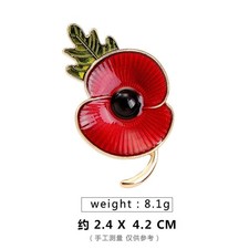 Poppie Pin 2025 Badge Red