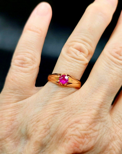Vintage 14ct gold - &, ruby