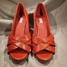 Radley London Women's Red Heeled Leather Shoes - Size 4