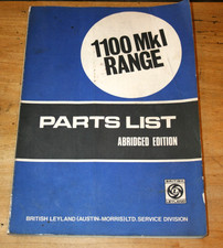 British Leyland 1100 Mark 1 Range Parts List Abridged Version AKD5318